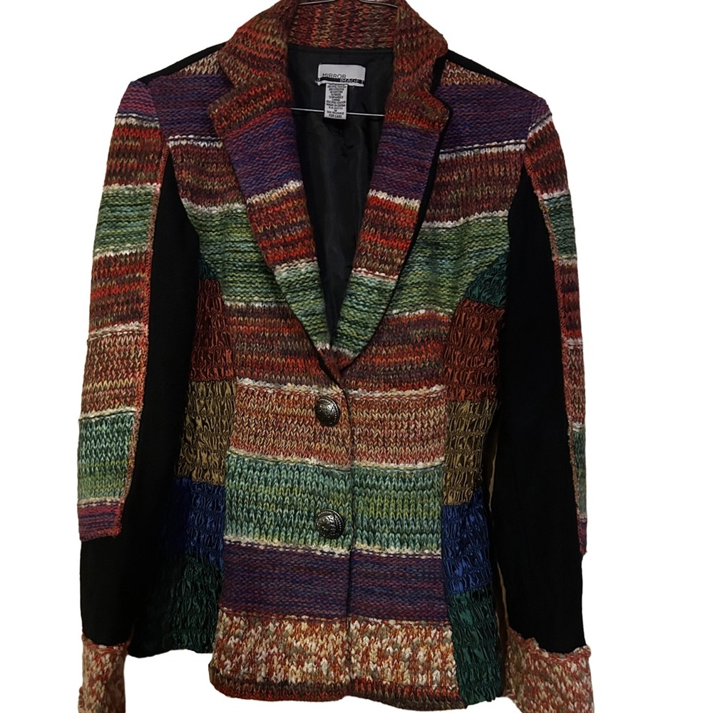 Colorful Knit Women's Blazer